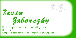 kevin zaborszky business card